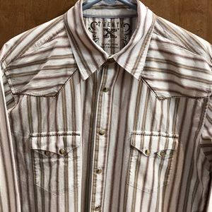 Twenty X Men’s Long Sleeve Button Snap Shirt XL